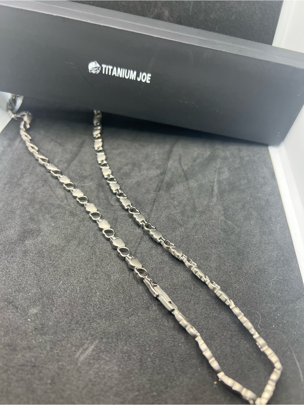 Titanium Joe Titanium Silver Link Necklace - Magnetic